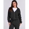 ANRABESS Women 2 Piece Outfits Sweatsuit Zip Up Crop Hoodies