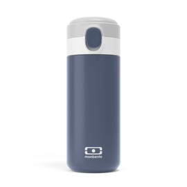 monbento - Insulated Bottle MB Pop Infinity - 360ml - Leakproof - Hot/Cold Up to 12 Hours - Small Water Bottle for Kids School/Park or for Adult To Slip into Handbag - BPA Free Food Grade Safe - Blue