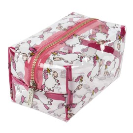 Vivid Hue Ladies Large PVC Clear Cosmetic Bag Toiletry Bag Chubby Unicorn Large