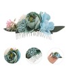 Healeved Bridal Hair Comb with Faux Flowers Elegant Wedding Hair