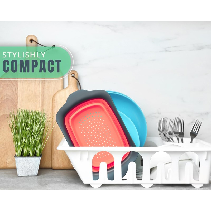 XL Large Kitchen Strainer by Comfify - Collapsible Silicone Over-The-Sink