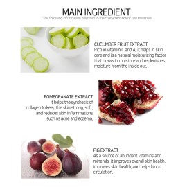 Mascarilla Coreana De Pepino Hidratante Calmante (10pz) Mixta