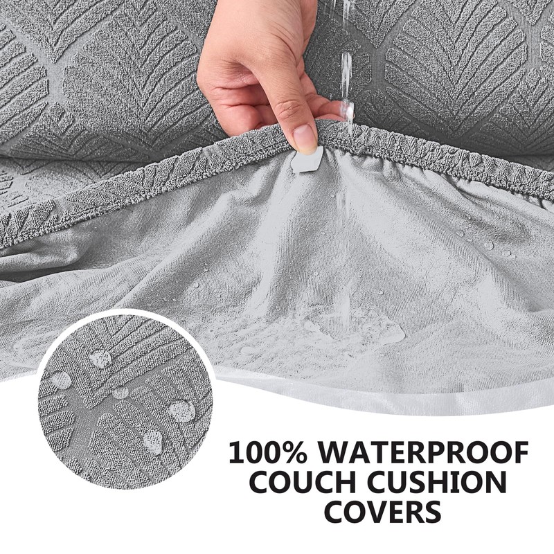 Genina 100% Waterproof Couch Cushion Covers for Pets - Stretch