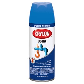 Krylon OSHA Color Paint Safety Blue, 12 Ounce Aerosol, (Case of 6)