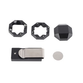 Aluminum Cue Chalk Holder Clip Octagon Universal 3 Layers Billiard Pool Cue Chalk Box Holder Billiard Accessories Black