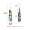 Desnuage Colorful Natural Stone Dangle Earrings for Women Bohemian Silver