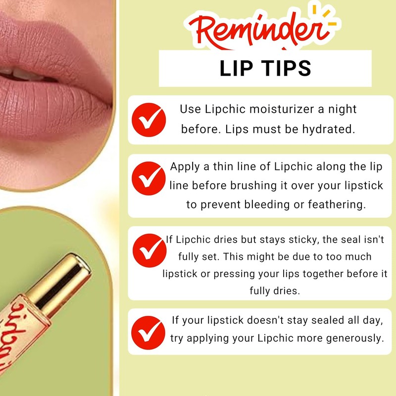 Lipchic Lipstick Sealers, 6 pieces, Value Pack