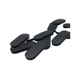 3/4" x 2" Oval Rubber Feet Self Adhesive - Black Rubber Feet Self Stick Bumper Pads Black Rubber Bumpers Self Adhesive Rubber Spacer Adhesive Rubber Feet for Electronics, Music Equipment (12)