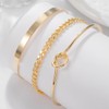 Yimofy Gold Bracelets for Women 14K Gold Plated Layered Bangles
