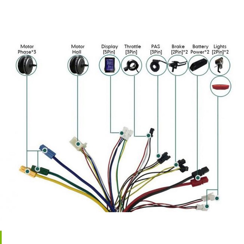 1000W Motor Brushless Controller 36V 48V Aluminium Alloy Electric Bike