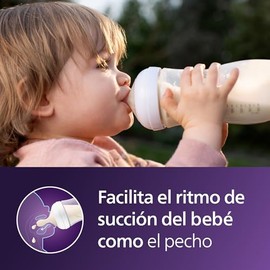 Philips Avent Biberón Natural Response│con válvula anticólicos│9 oz/260 ml│1 m+│4 pzs│SCY903/14