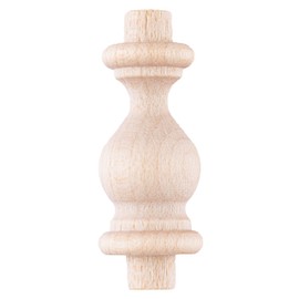 Turned Hardwood Spindles | Pack of 10 | Unfinished Wood Spindle, Unpainted Wooden Spindles for Crafts, Wooden Chair Supply, for House Furniture Restoration | UA-16-BWS