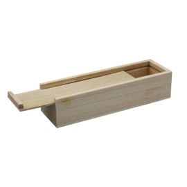 Creative Hobbies® Unfinished Wooden Pencil, Pen, Stash, Trinket Storage Box with Slide Top