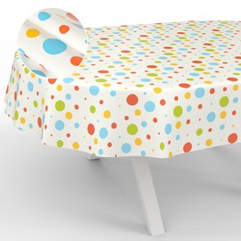 Oilcloth Tablecloth, Washable, Oilcloth, Garden Tablecloth, Outdoor, Indoor, Oval, 220 x 140 cm, Cut Edge, Party