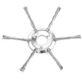 Petrol Strimmer Head,Steel Wire Grass Trimmer,Indestructible Brush Cutter Attachment with Knotted Wire, 24.5mm Replacement for Lawn Mowers & Grass Trimmers(7inch)