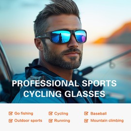 suoso Sports Polarized Sunglasses for Men: Women UV400 Protection Wrap Around Sun Glasses for Fishing Cycling Running Driving