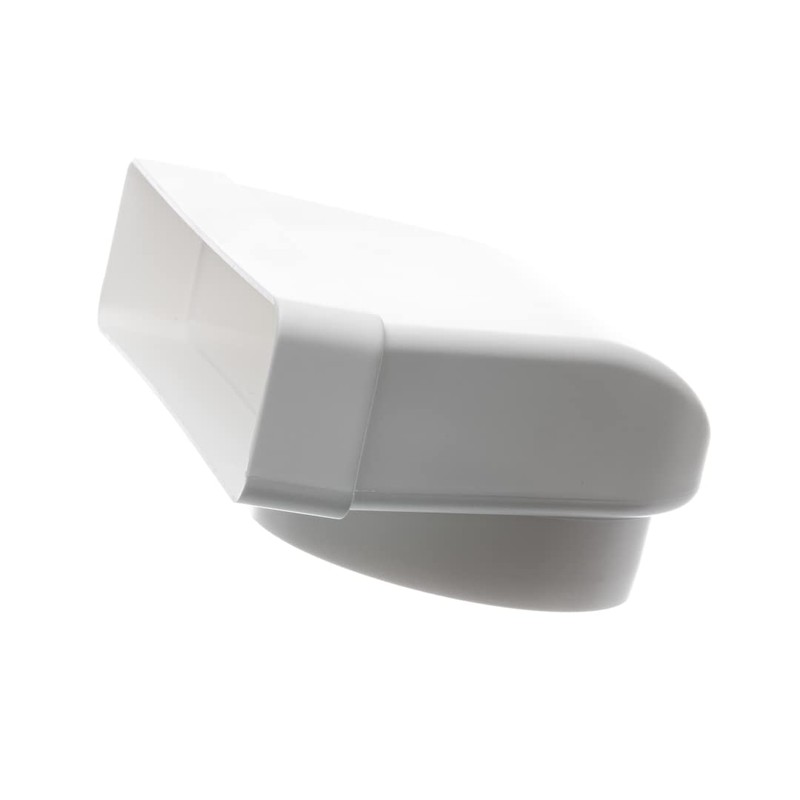 220x55mm- Ø 100mm Flat Rectangular to Round Ducting Adapter -