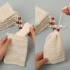 2 Pcs Sisal Soap Bag,Soap Bar Bag with Drawstring,Natural Sisal