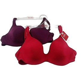 Berlei 2 x Barely There Bras Contour Underwire Bra Womens (42K) 10C Red & Burgundy (42K) Full Coverage Bras