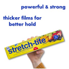 Stretch-Tite Premium Plastic Food Wrap, 500 Sq. Ft., 516.12-Ft. x 11.5/8-Inch