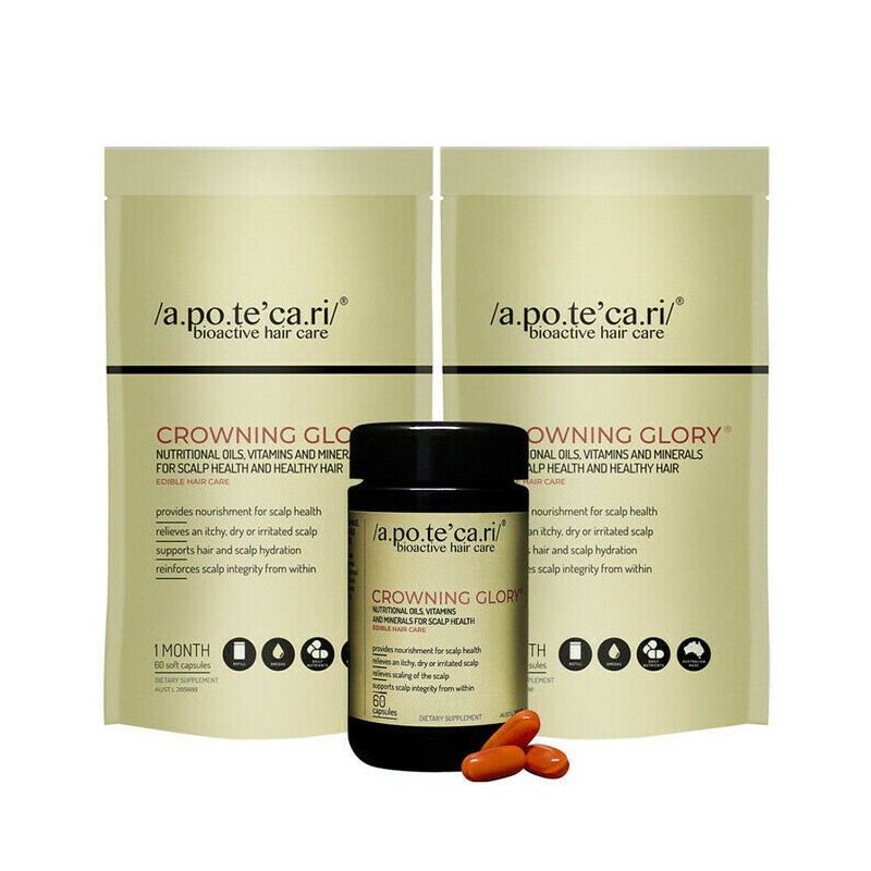 Apotecari Crowning Glory 30 Day Bottle, 60 Capsules