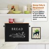 E-far Bread Box for Kitchen Countertop, Metal Bread Storage Container