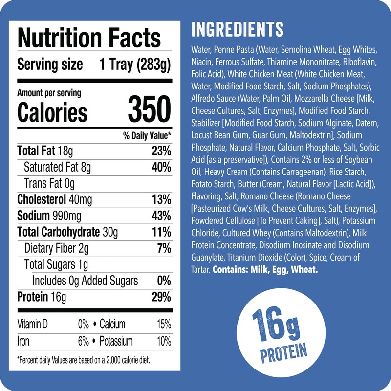 HORMEL COMPLEATS Chicken Alfredo Microwave Tray, 10 oz. (6 Pack)