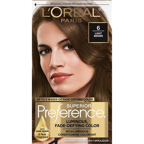 L'Oreal Superior Preference - 6 Light Brown (Natural) 1 Each (Pack of 2)