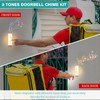 Saillong Wired Doorbell Chime with 2 Lighted Push Buttons, 16V