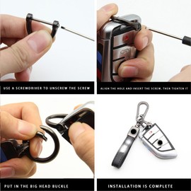 Bunoirde Metal Fit Alfa Romeo Car Keychain - Duty Key Ring for Cars, Trucks, and Motorcycles - Stylish and Functional Key Holder for Men and Women (al-Key-Leather)