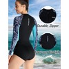 Women's Long Sleeve 2mm Neoprene Diving Wetsuit Zip Up horty