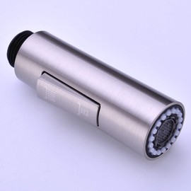 GORDEE Pull Down Spray Head for Kitchen Faucet, Column Shape 2-Function Kitchen Sink Faucet Replacement Head, 1.8 GPM G1/2(NOT NPT1/2) 0.8 inch Connector(MALE), General US Standard, Brushed Nickel