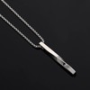 Yooping Men's Surgical Stainless Steel Silver Simple Stick Pendant Necklace,