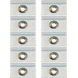 Etomvoop 10 Pieces Awning Eyelets 8mm for Motorhome Piping Rail White Camping Eyelet Edging Tape Awning Hanging Eyelets for Motorhome Caravan