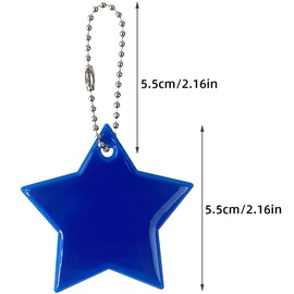 Children's Reflector Set, 13 Star Reflectors, Children's Pendant for Backpack, School Bag, Safety Reflectors Reflector Pendant, Reflective Key Chain for Bicycle Running (White, Orange, etc.)