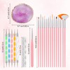 20pcs Nail Brushes, Silicone Fingernail Brush Double Ended Dotting Tool