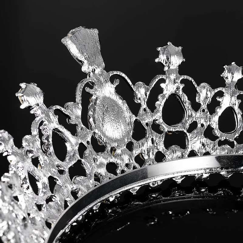 Frcolor Bridal Crystal Headband Crown Tiara with Comb for Wedding
