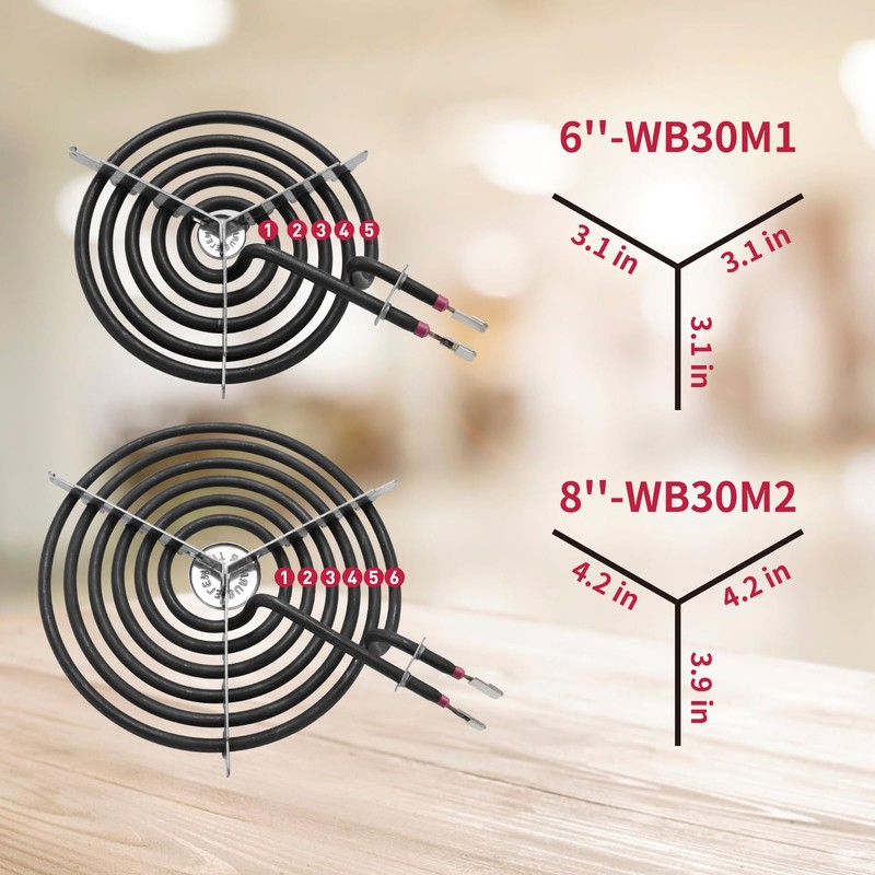 COZZIVITA WB30M1 and WB30M2 GE Hotpoint Electric Stove Burner Replacement