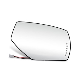 KarParts360 For GMC Sierra 1500 2014 15 16 17 2018 Mirror Glass Passenger Side | with LED Signal Light | Heated | Power | Replacement For GM1325146 | 22919749