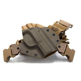 GunfightersINC Kenai Chest Holster for a FNH FNS/FNX 9/40 Open, Right Hand, Mas/Grey-Coyote Tan