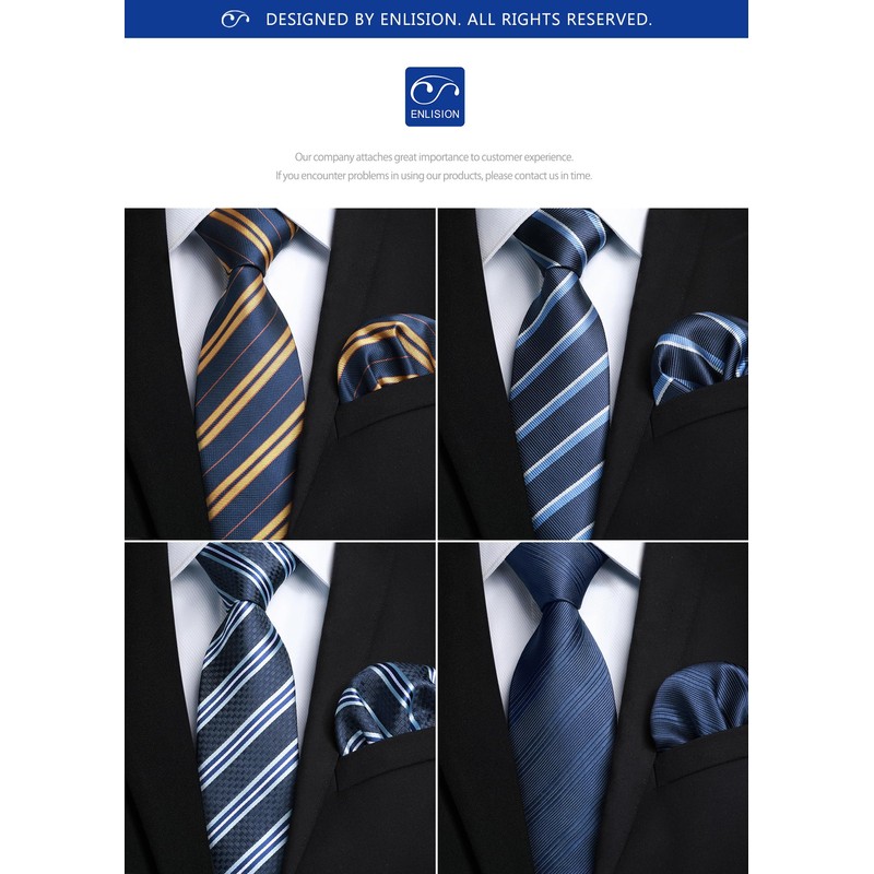 Enlision Business Necktie, Set of 4, , for Men, Formal,