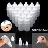ACENIX® 50 Pieces 10ml dropper potion bottles White small Plastic