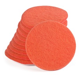 Wfix Velcro Sanding Fleece for Random Orbital Sander 150 mm P600-700 Fine - Orange | Pack of 10 | Sanding Sponge - Polishing Sponge 150 mm for Metal Including Stainless Steel, Stone, Wood, Plastic etc