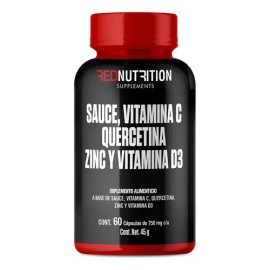 Vitamina D3 Quercetina Cápsulas Veganas Red Nutrition 60 Caps Sin Sabor