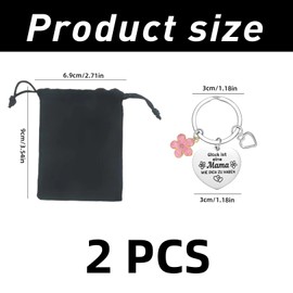 Muttertagsgeschenk,1 Stück Edelstahl Schlüsselanhänger Mutter mit Samttasche,Beste Mama Geschenk,Besondere Geschenke Mother,Geschenk Ideen für Frau,Valentinstagsgeschenk Schlüsselring Beste Freundin