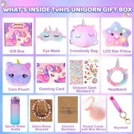 Jenria Unicorn Gifts for Girls - Birthday Gifts for Girls Age 3 4 5 6 7 8 9 10 11 12 Years Old Girl Birthday Gift Ideas, Unicorn Toys for Girls, Girl Toys, for Toddler, Daughter, Niece, Granddaughter