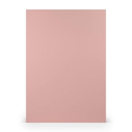 PAPERADO 50 x Letter Paper DIN A4 - Rose Ribbed Old Pink 100 g/m² - Paper Sheets in 29.7 x 21 cm for Crafts and Printing