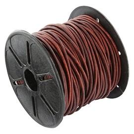 AURORIS - 5m Rolle Lederband rund - Ø 3mm - antik-braun