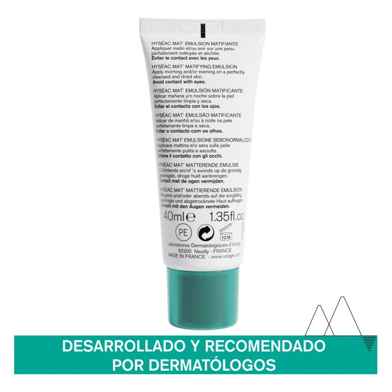 Uriage Hyseac Crema Matificante Piel Grasa 40ml