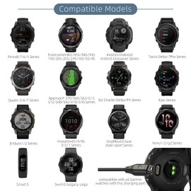 VGowosan Charger Cable for Garmin Watch Forerunner 55 255, Fenix 5 5S 5X Plus 6 6S 6X Pro 7 7S 7X, Vívoactive 3 4 4S, Approach S10 S40 S60, Venu Sq 2 Pro Plus, Instinct